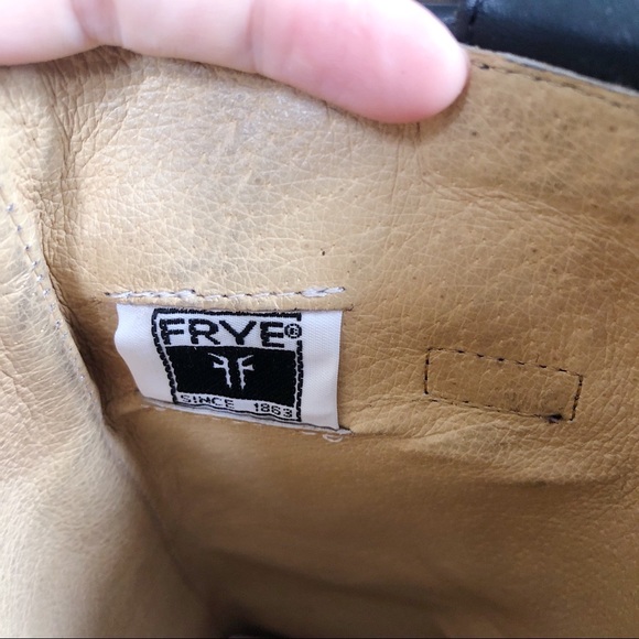 Frye Melissa Tall Riding Boots, black leather, knee high, low heel, size 9.5 - Picture 12 of 16